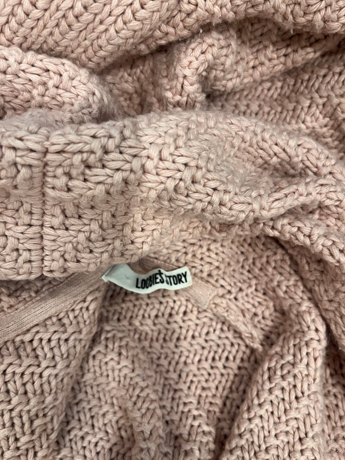 Loobie's Story Longline Cardigan — Blush Pink | Size 14 | Front Pockets
