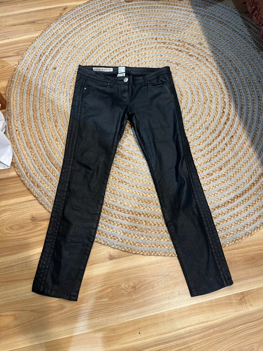 Sass & Bide Shiny Black Denim Jeans — Size 12 | Statement Style