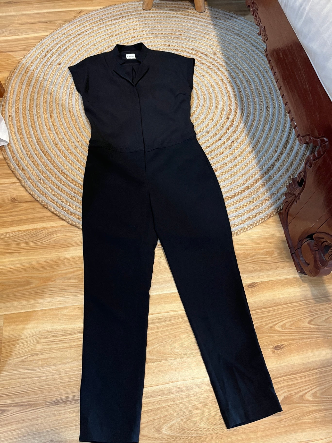 REISS Black Jumpsuit — Size 12 | Chic & Timeless Style