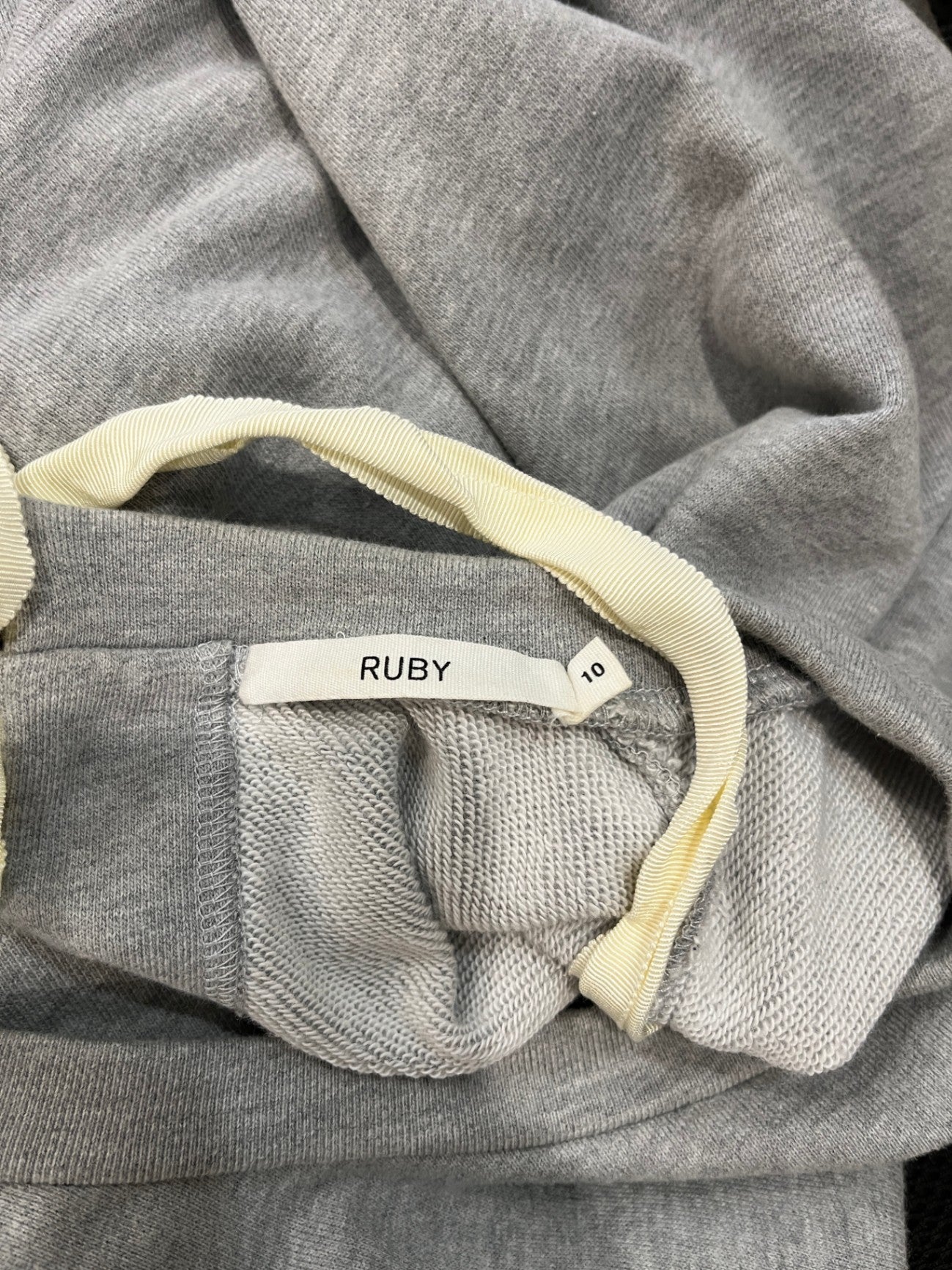 Ruby Grey Sweatshirt-Style Dress — Size 10 | 100% Cotton