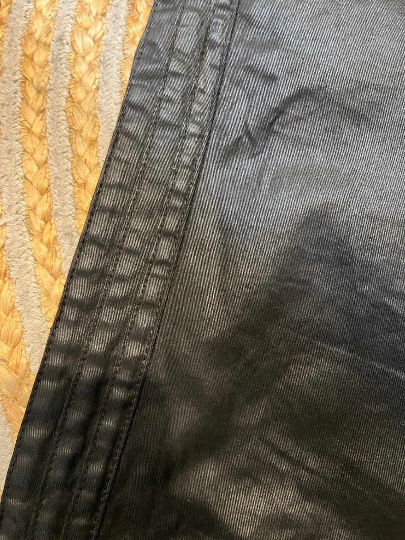 Sass & Bide Shiny Black Denim Jeans — Size 12 | Statement Style