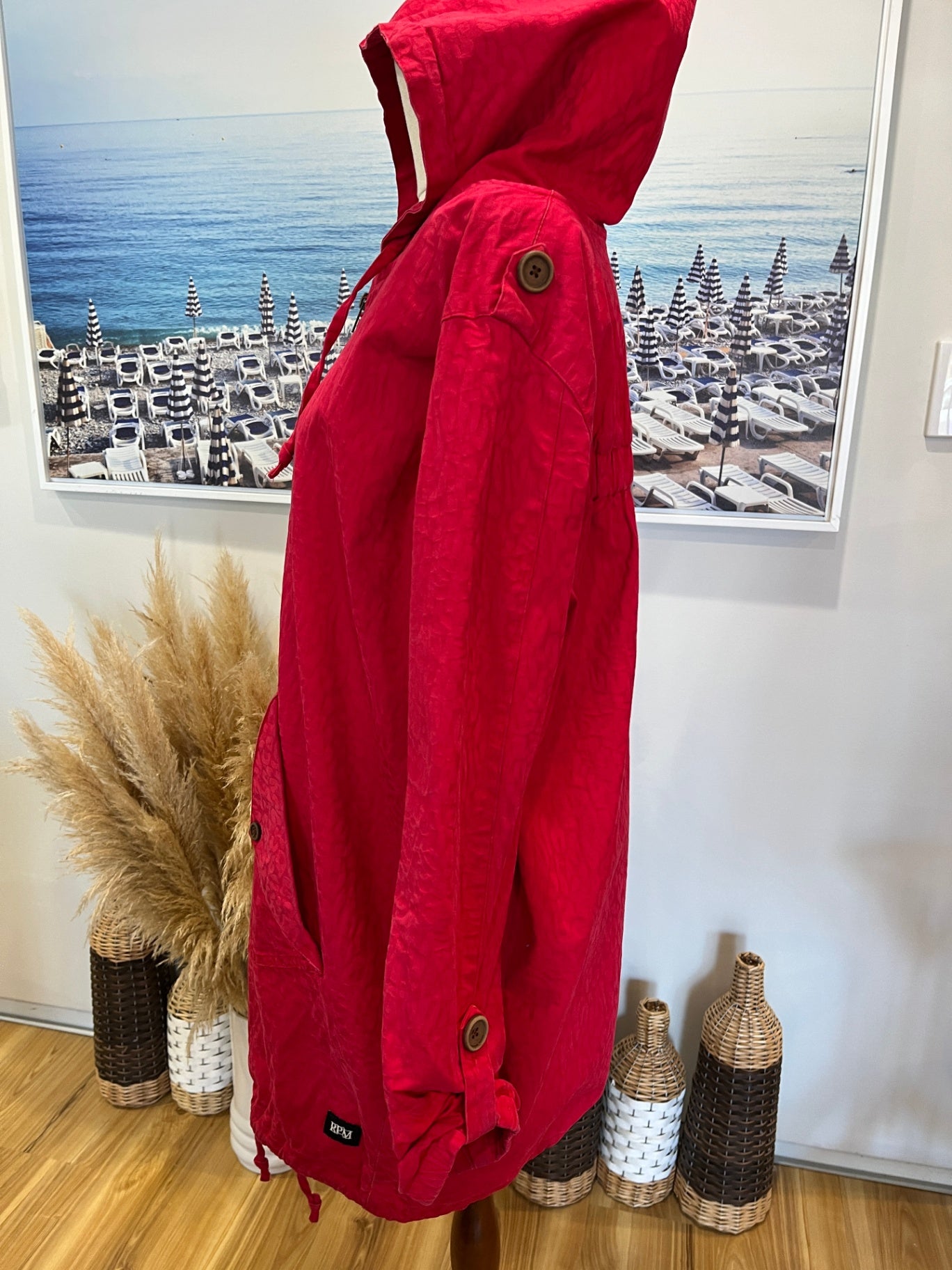 RPM Red Jacket — Size 10 | Stylish Statement Outerwear