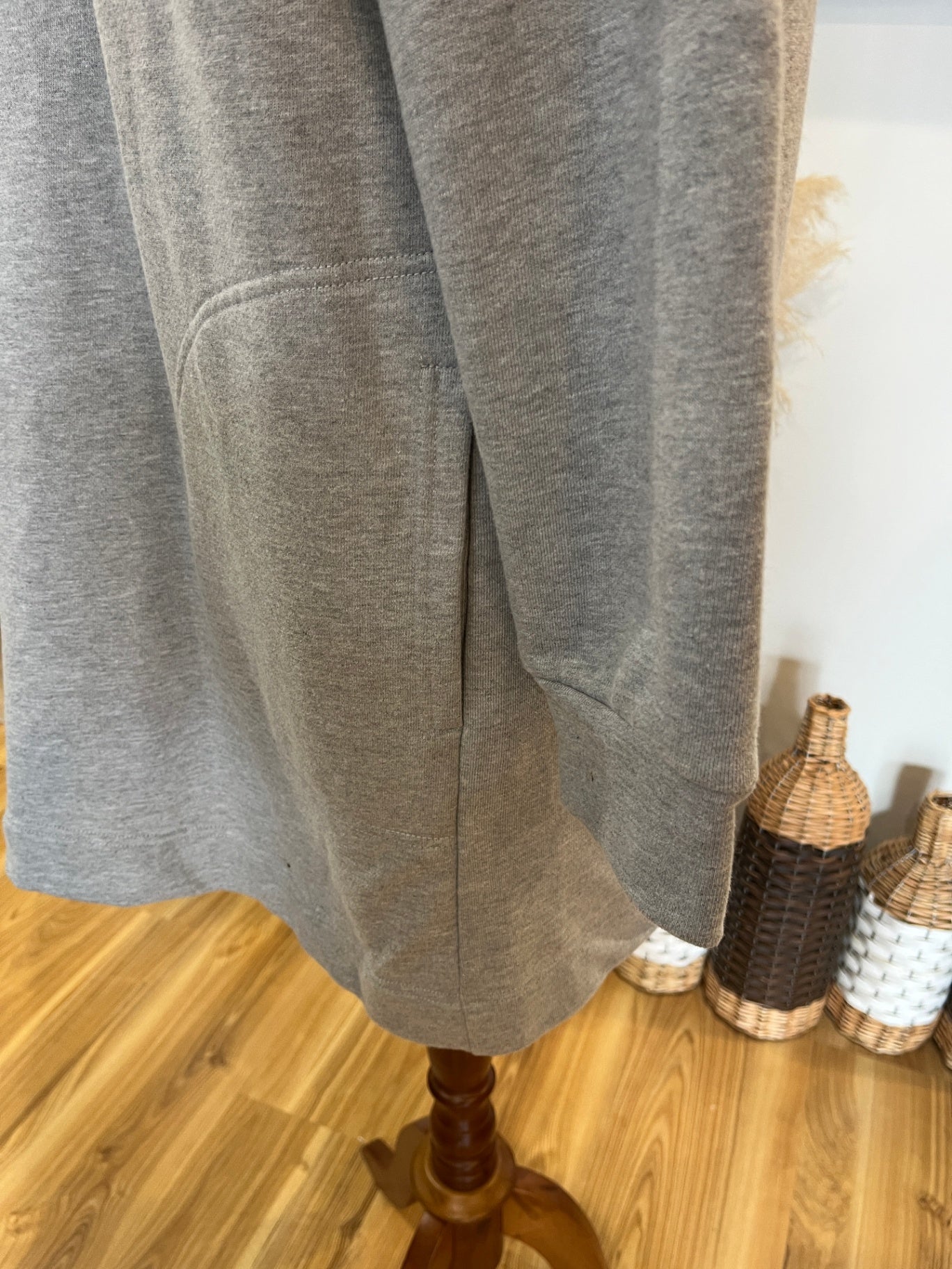Ruby Grey Sweatshirt-Style Dress — Size 10 | 100% Cotton