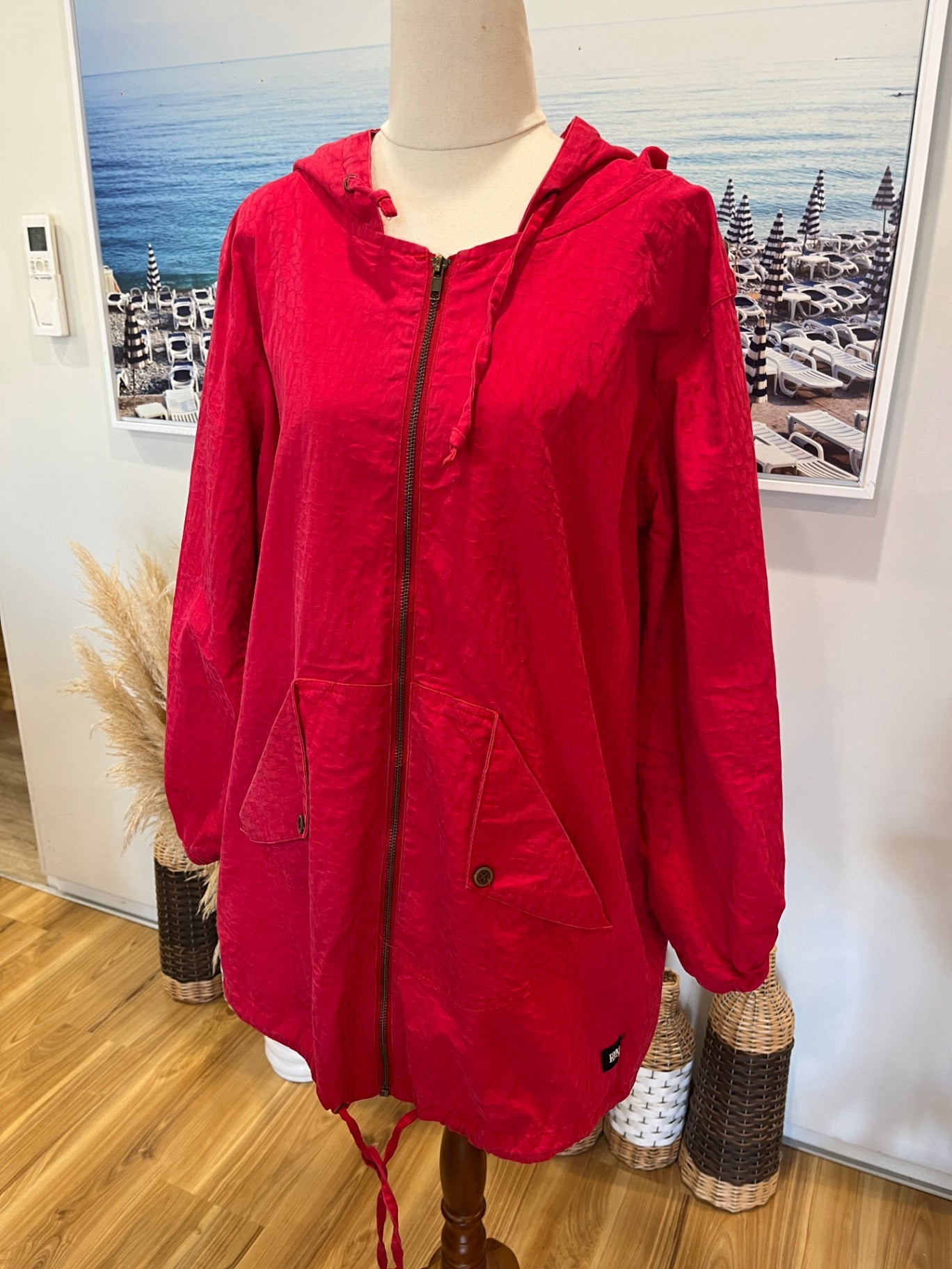 RPM Red Jacket — Size 10 | Stylish Statement Outerwear