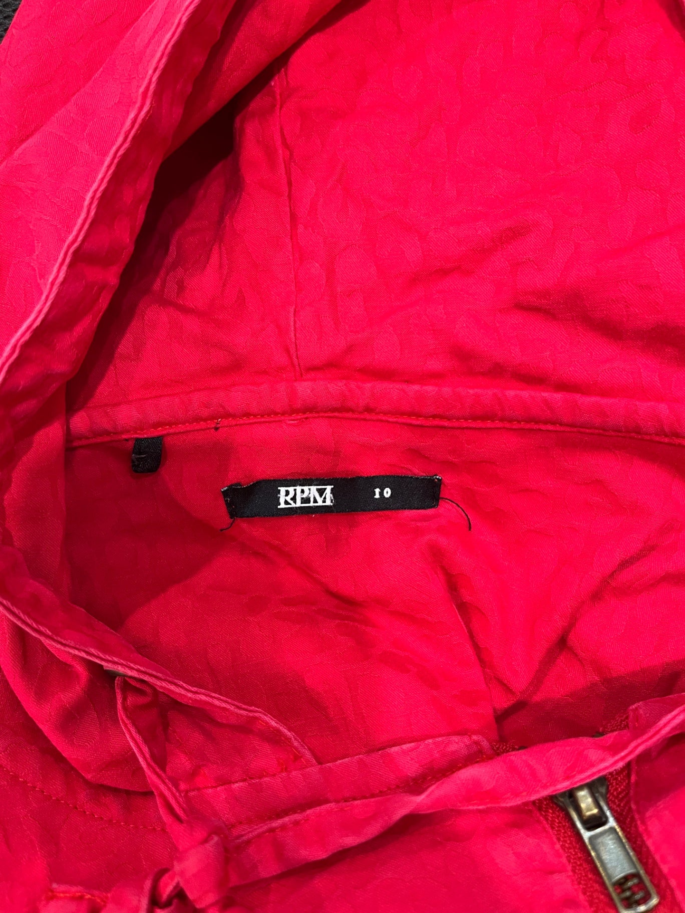 RPM Red Jacket — Size 10 | Stylish Statement Outerwear