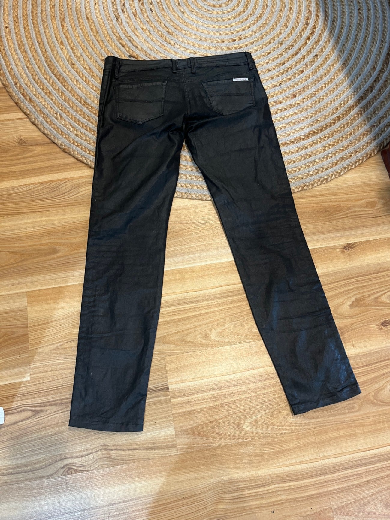 Sass & Bide Shiny Black Denim Jeans — Size 12 | Statement Style