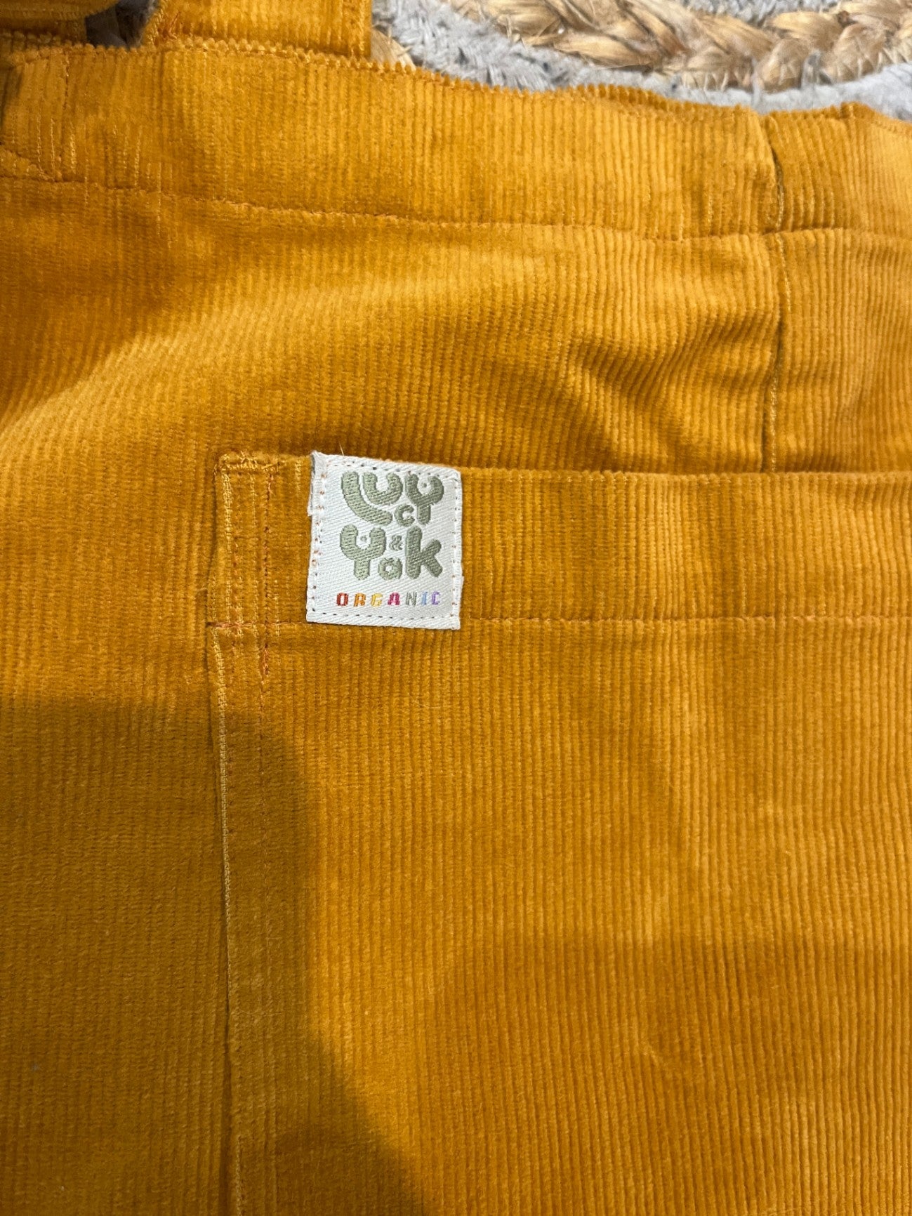Lucy & Yak Mustard Corduroy Overalls | Organic & Ethical | Independent | Size Large