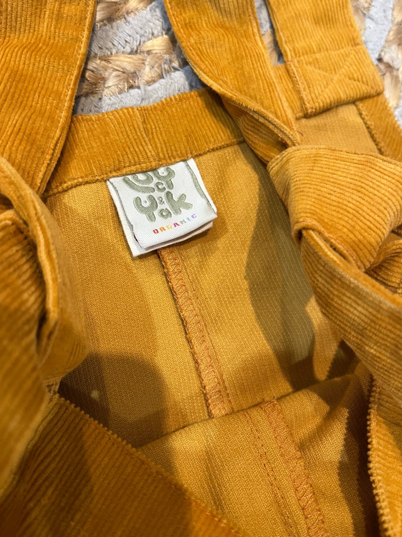 Lucy & Yak Mustard Corduroy Overalls | Organic & Ethical | Independent | Size Large