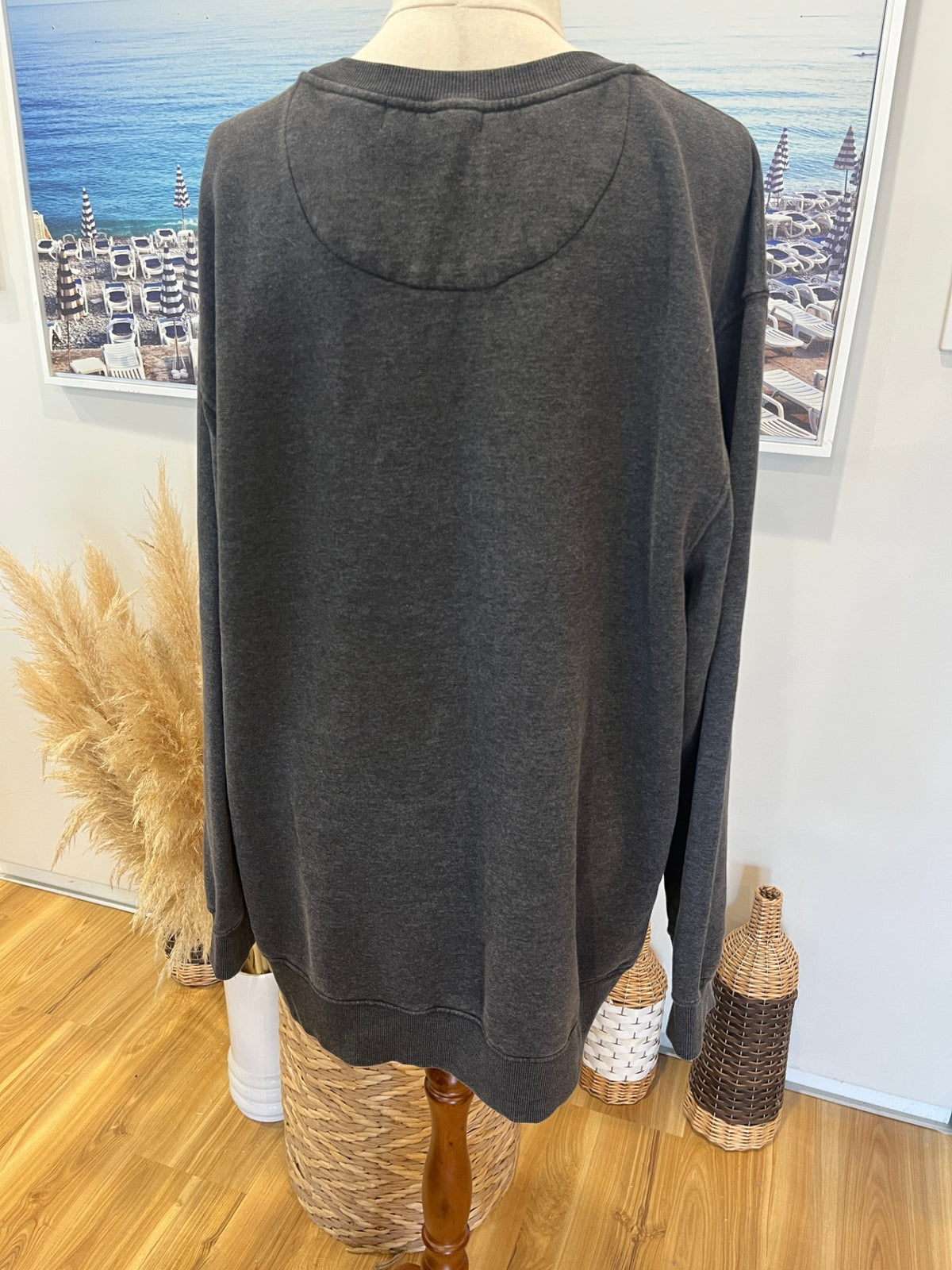 Denim Republic Curve Grey Long Sleeve Sweatshirt – Large