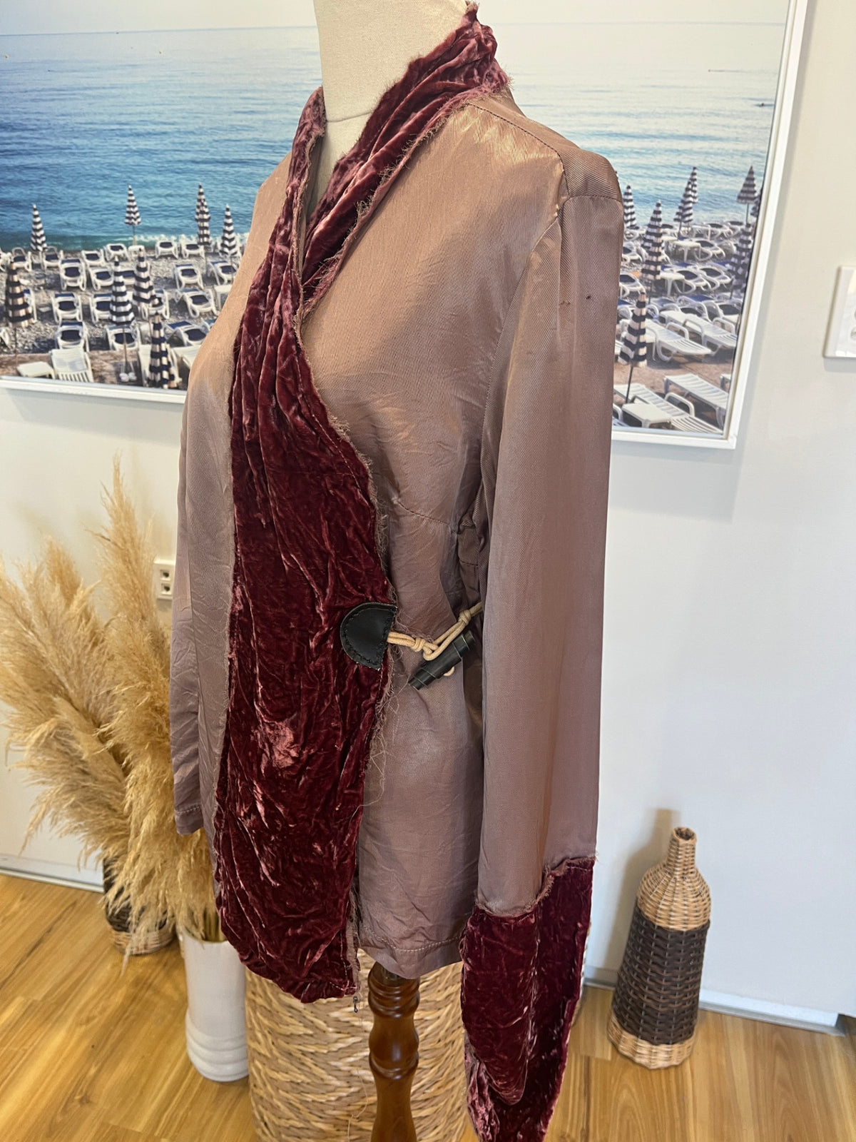 Annah S Muted Pink & Purple Jacket – M/L