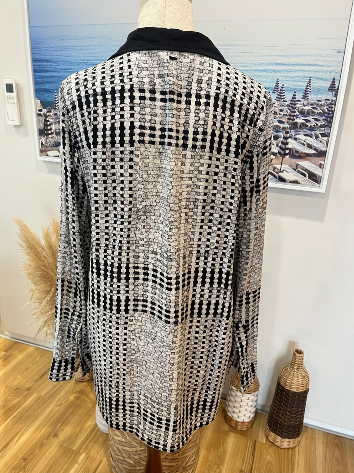 G-STARWOMEN Black & White 100% Viscose Shirt – Medium