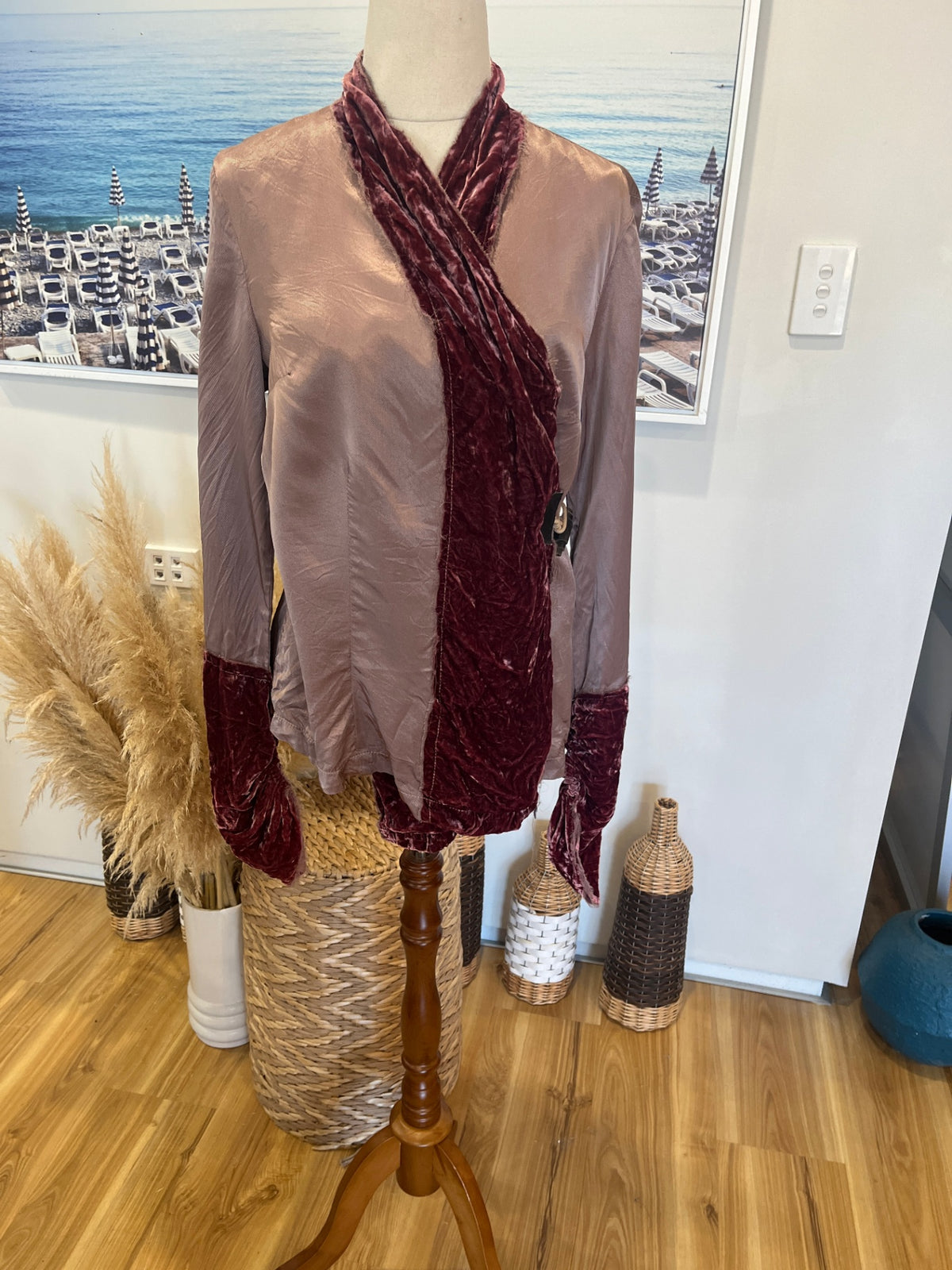 Annah S Muted Pink & Purple Jacket – M/L