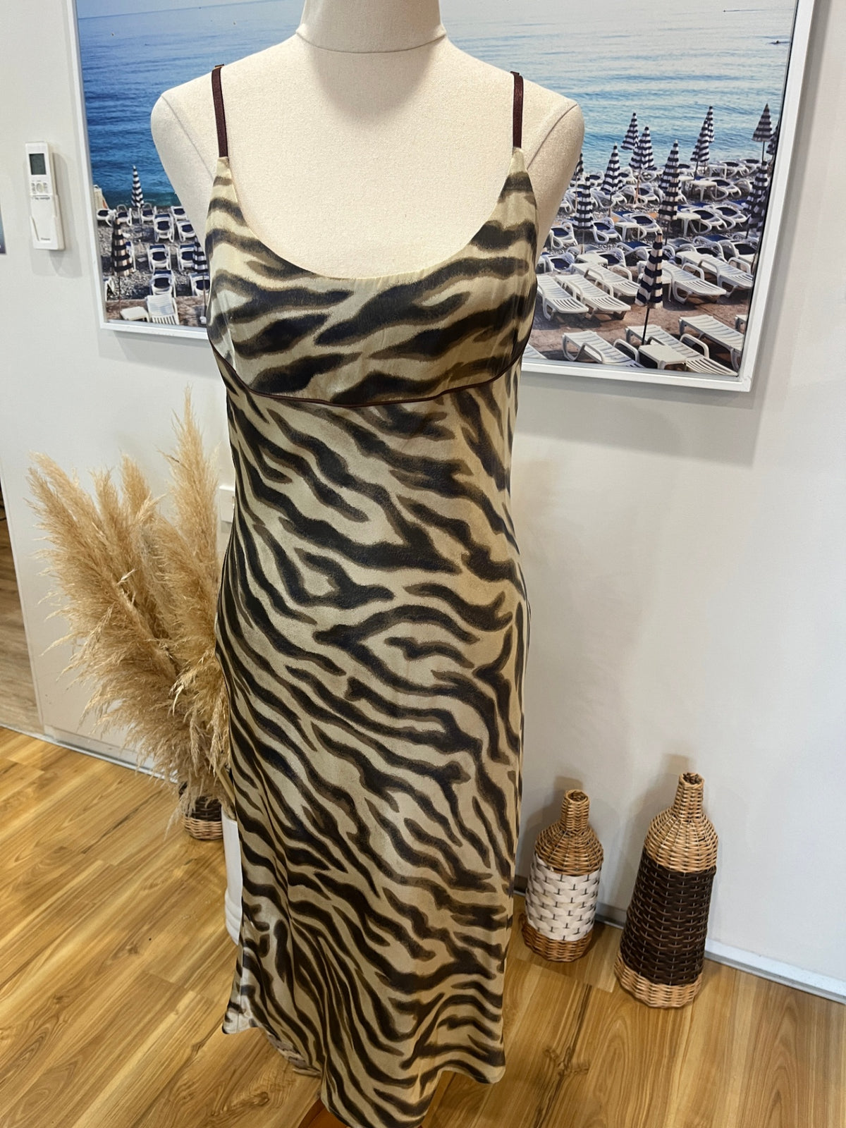 Keith Matheson 100% Silk Vintage 90s Dress – Size 8