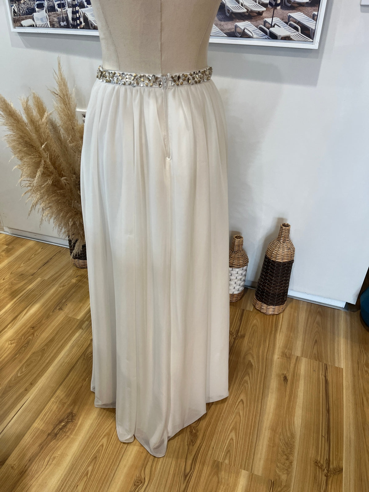 Sequin Hearts Cream Skirt Size Medium 