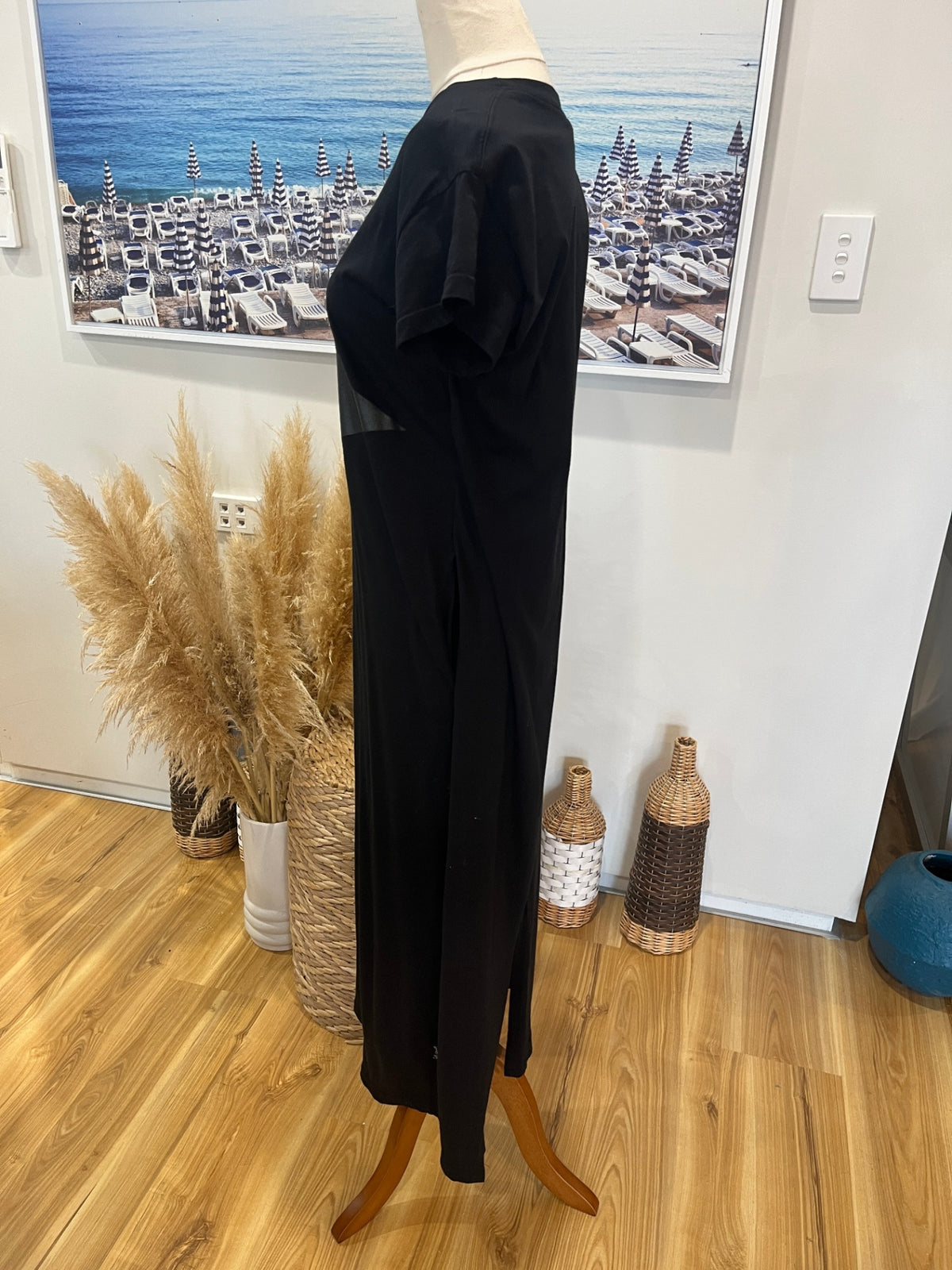 Nununu Black T-Shirt Dress Size 12-14