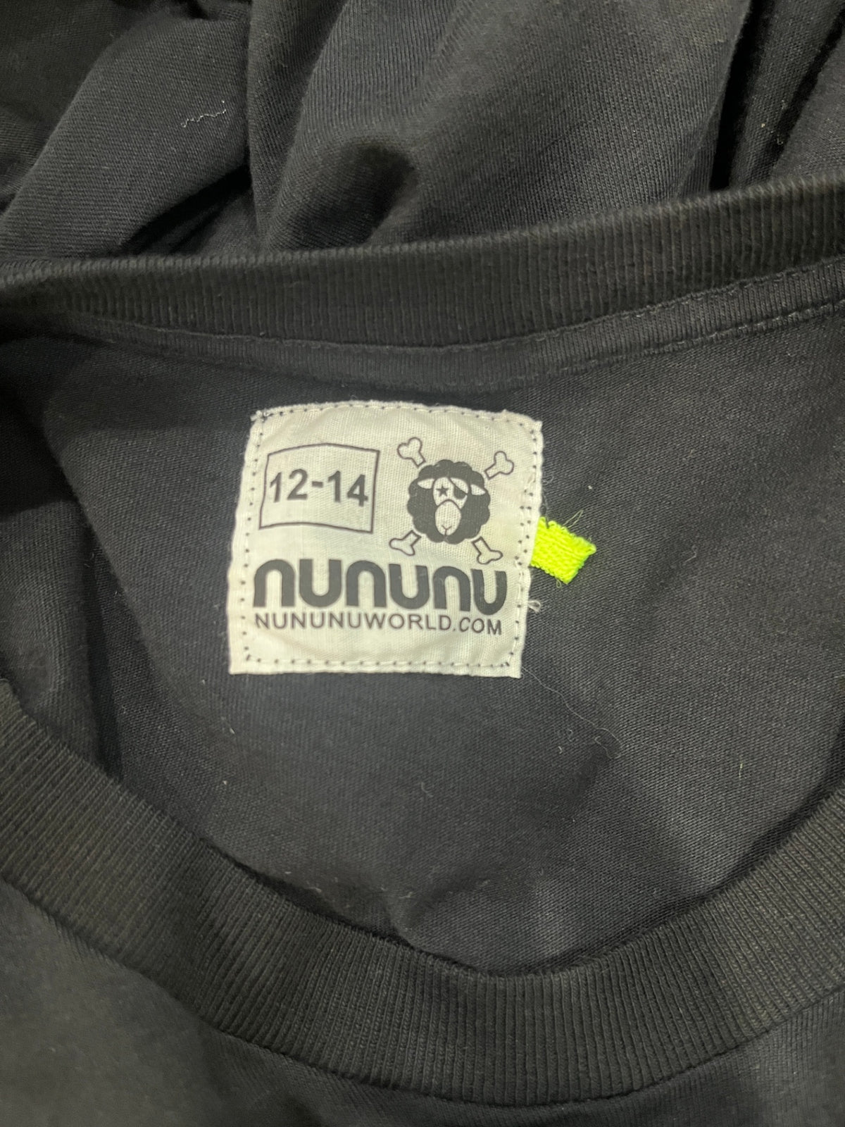 Nununu Black T-Shirt Dress Size 12-14