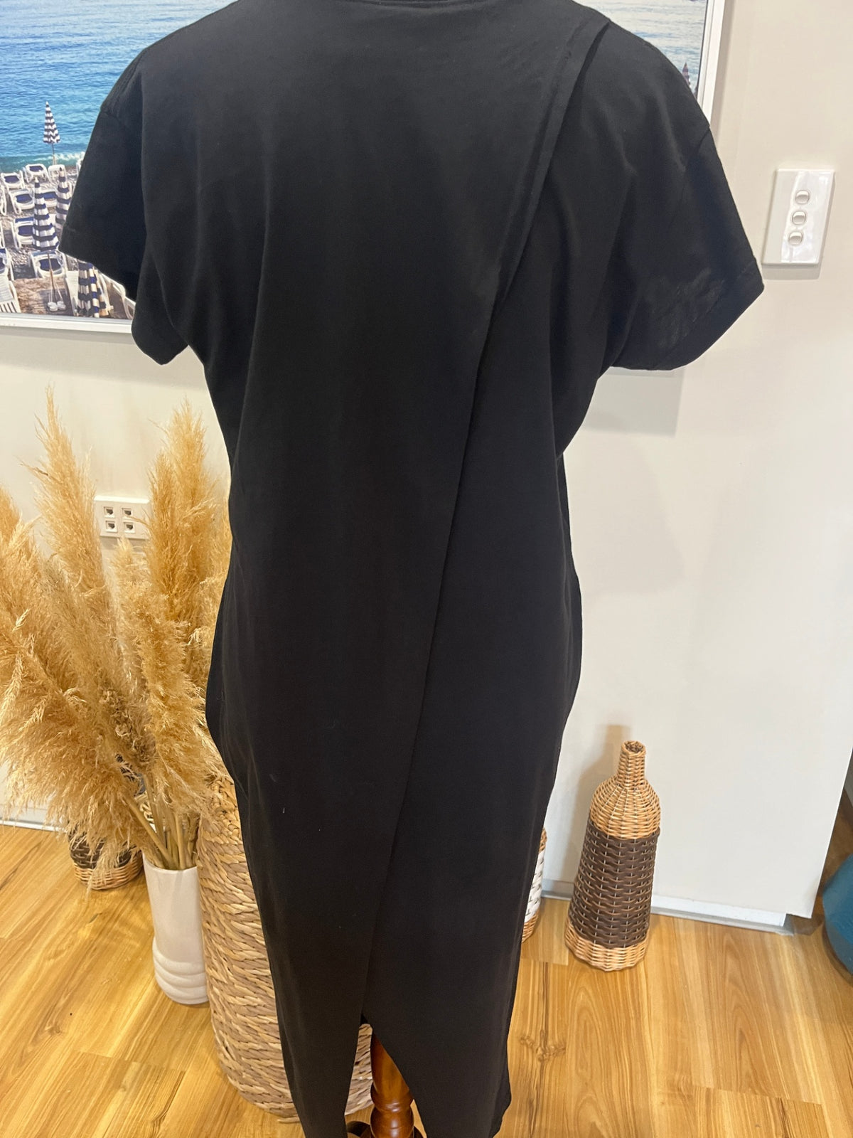 Nununu Black T-Shirt Dress Size 12-14