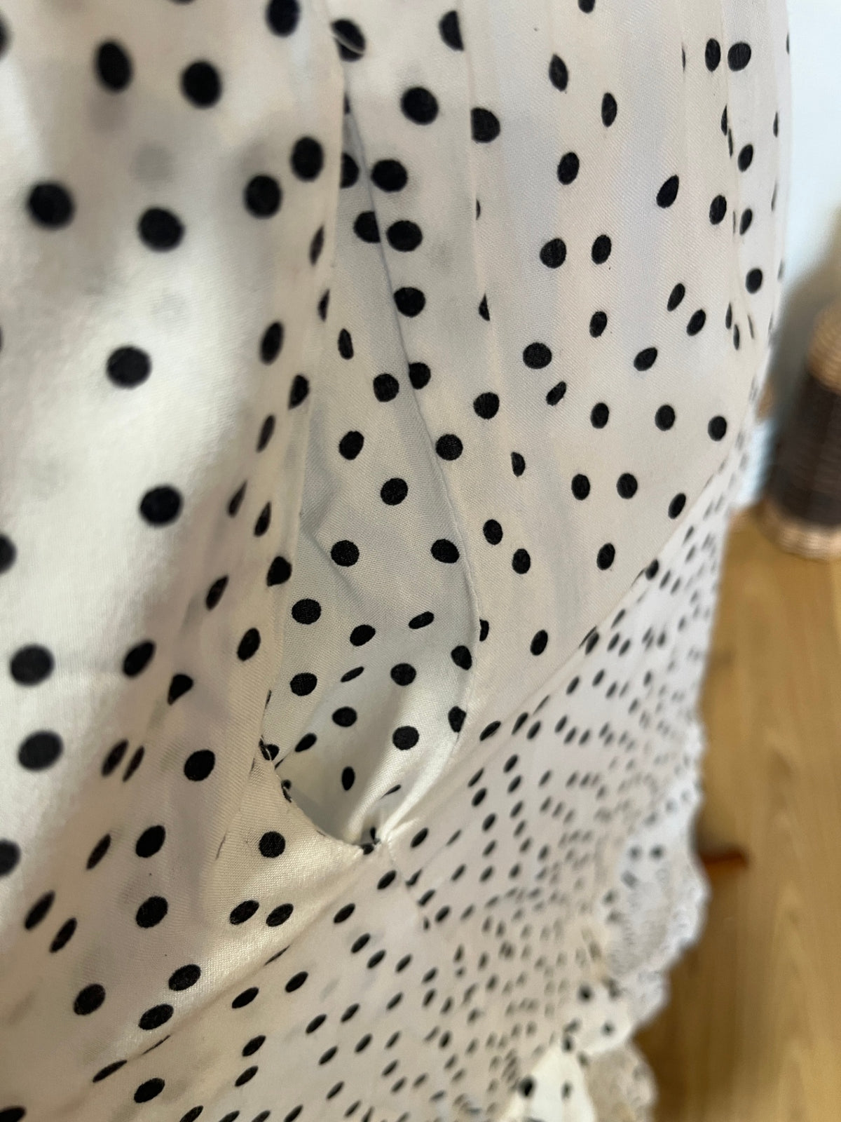 Showpo White & Black Polka Dot Dress – Size 14 | Summer Style