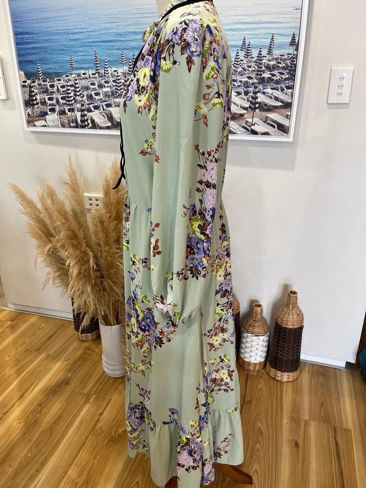 Miss Selfridge Mint & Purple Dress – Size 12