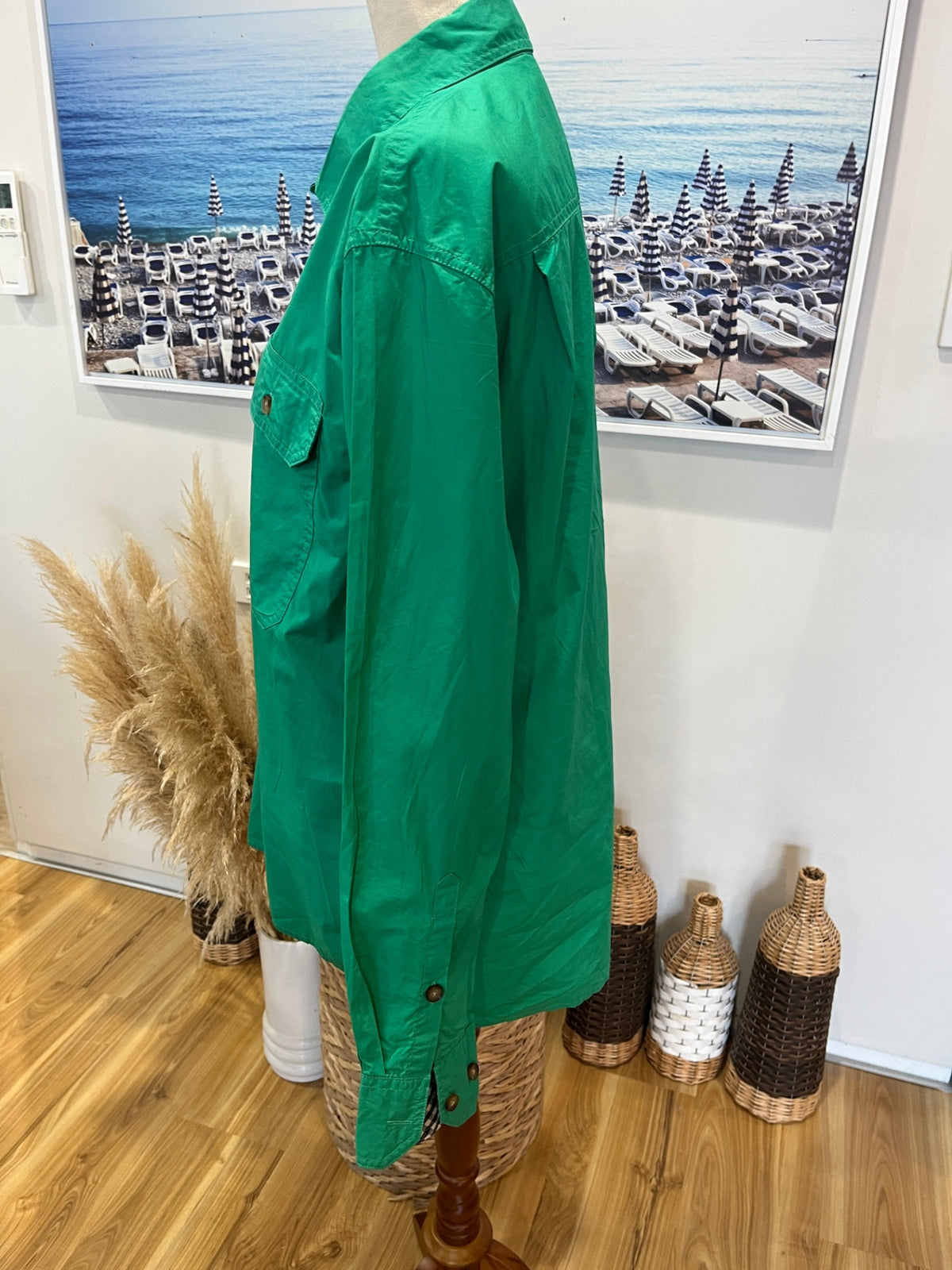 Springfield Green Button-Up Shirt – Size 16 | Cowgirl Style