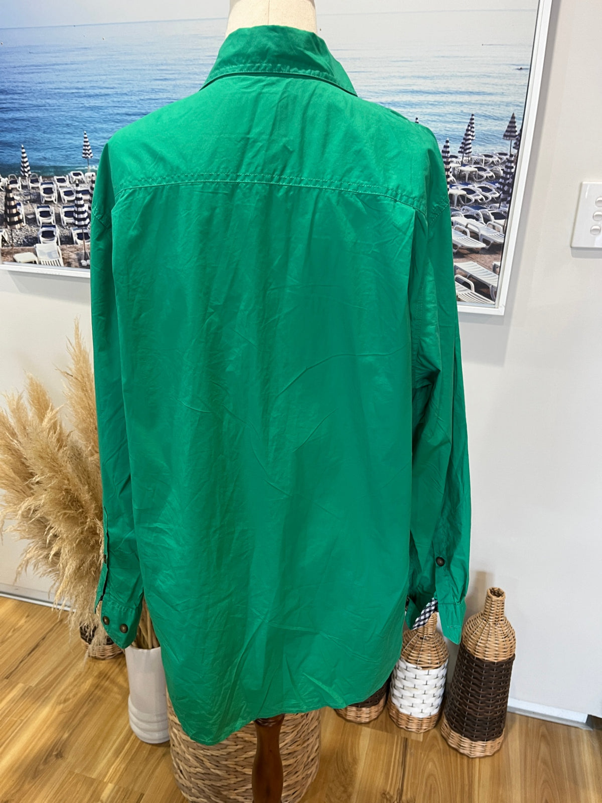 Springfield Green Button-Up Shirt – Size 16 | Cowgirl Style