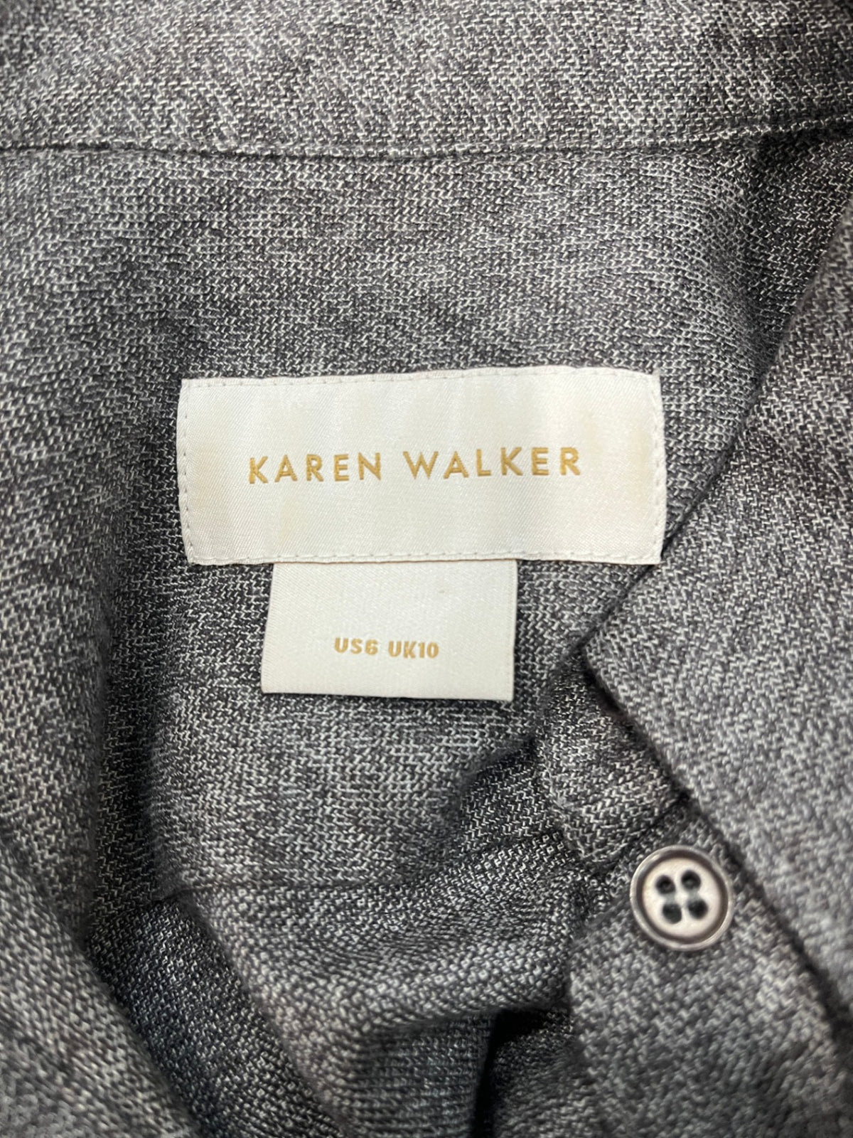 Karen Walker Grey Oversized Shirt – UK 10