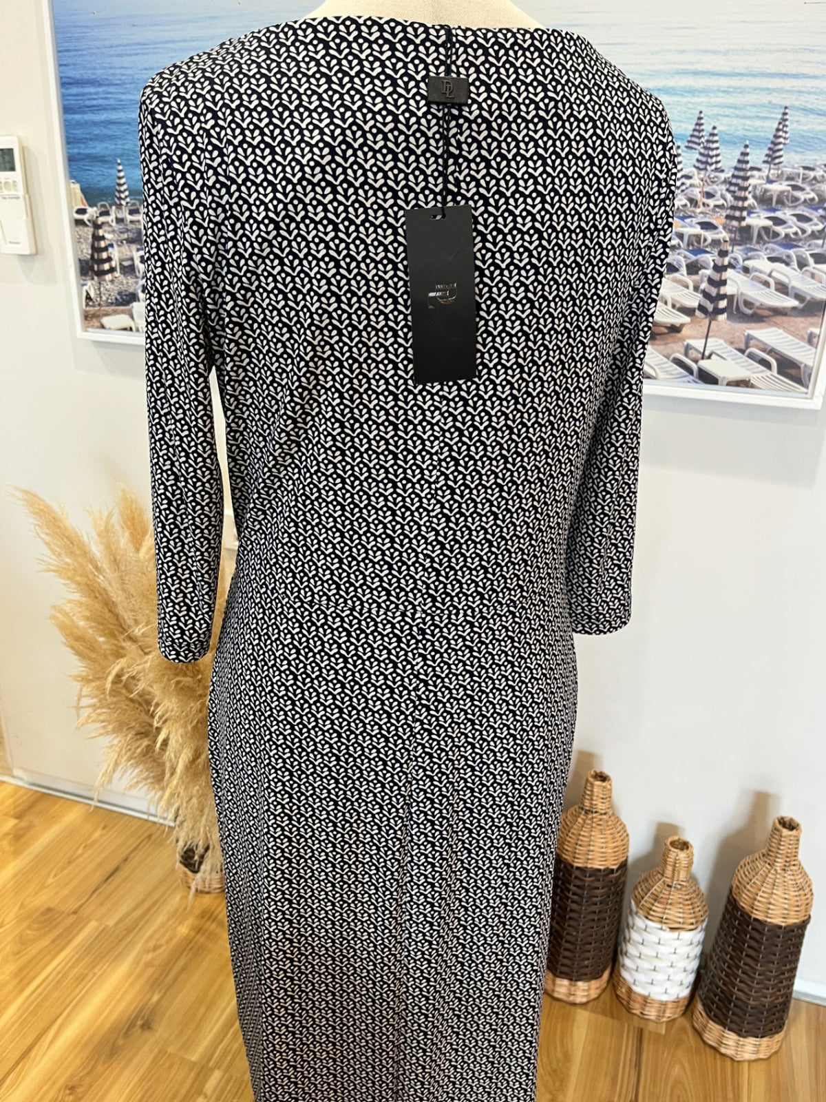 BNWT David Lawrence Navy & White Dress – Size Small