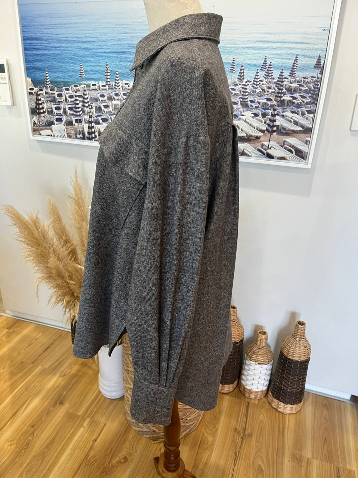 Karen Walker Grey Oversized Shirt – UK 10