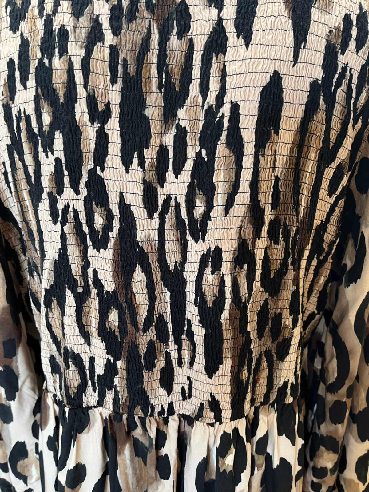 Sunday Boho Animal Print Sheer Layered Dress – XXL