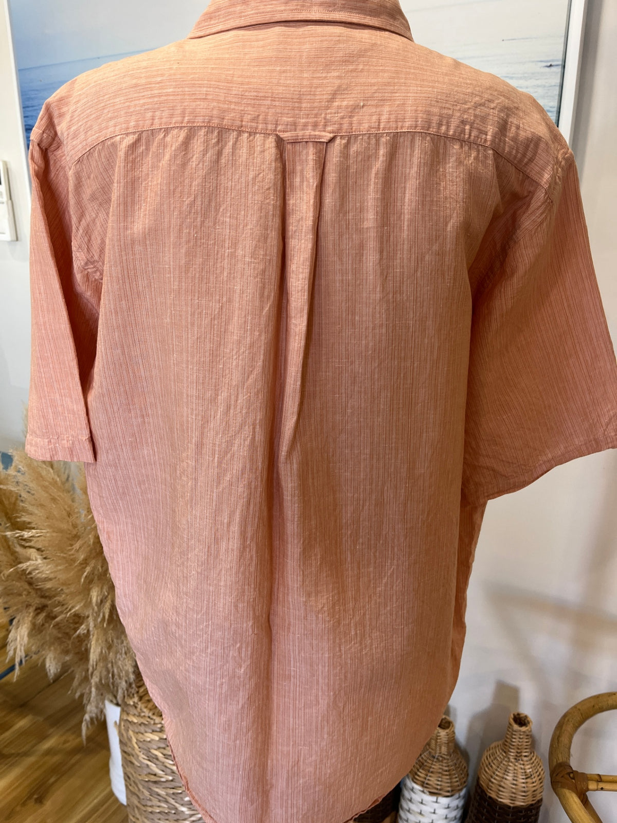 Men's Rodd & Gunn Made in Italy Peach Collared Shirt – Large