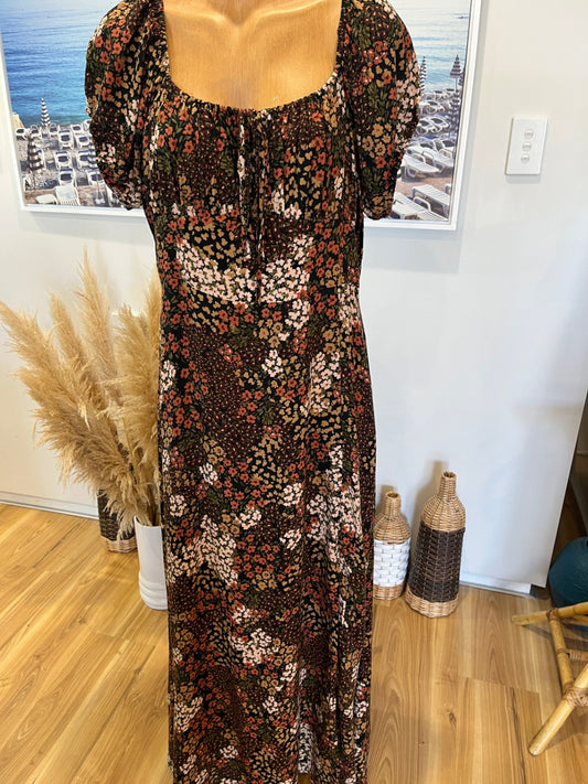 City Chic Multicolored Floral Dress – Size 14/XS