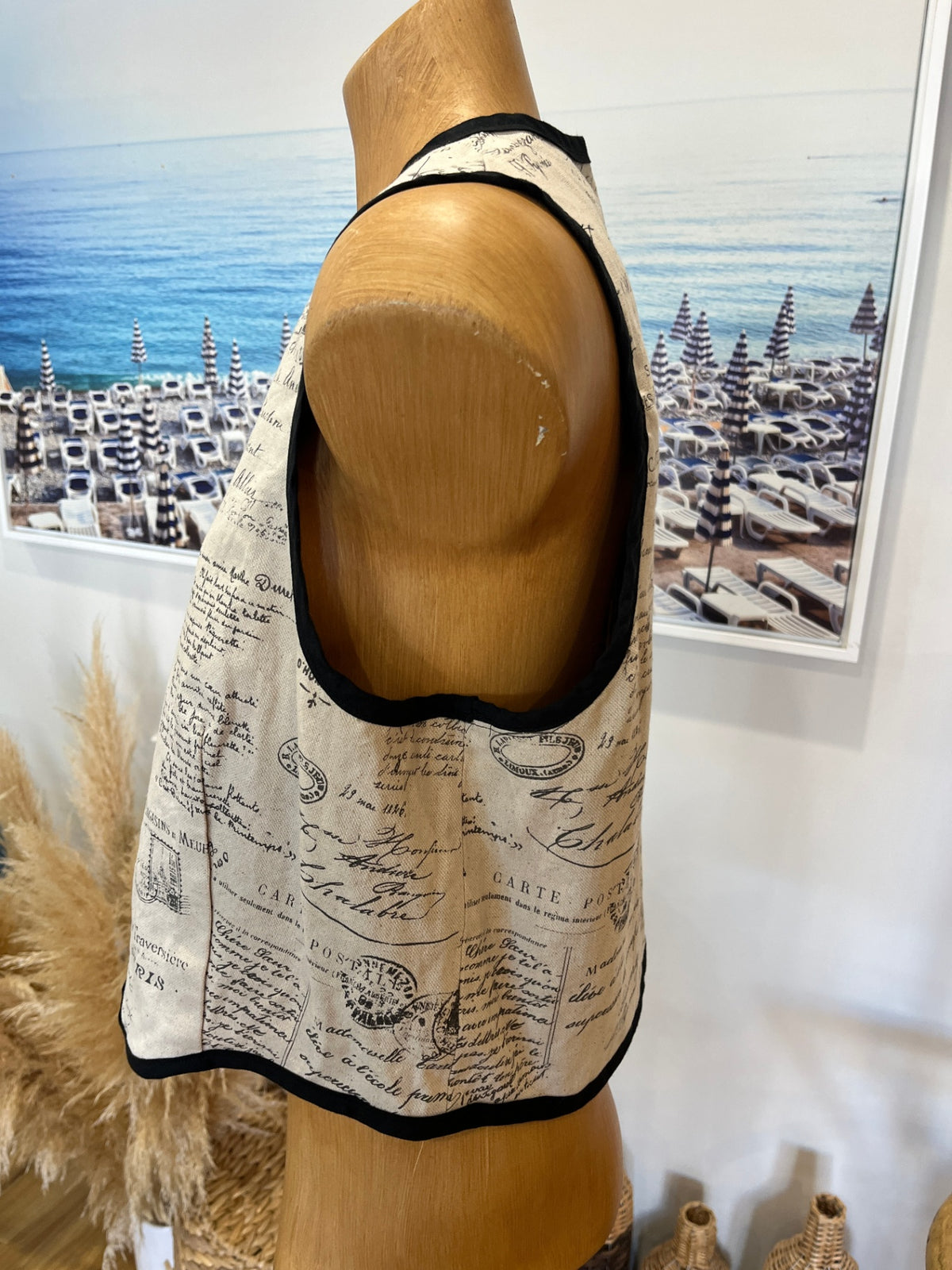 Multicoloured Reversible Waistcoat – Boho Statement Layer | Large