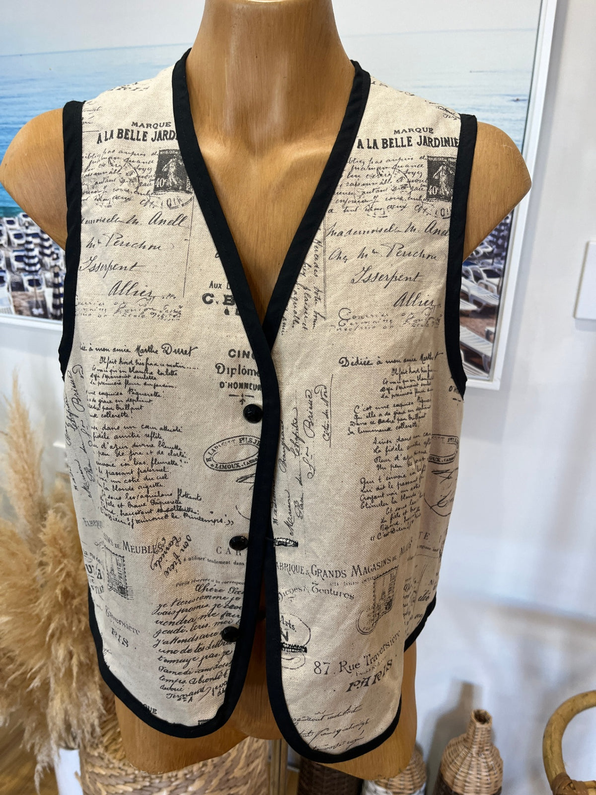 Multicoloured Reversible Waistcoat – Boho Statement Layer | Large