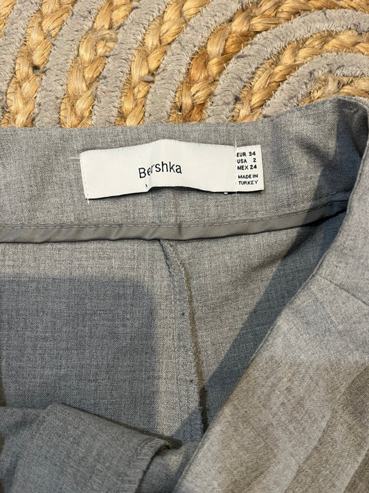 Bershka Light Grey Pants – Small | Stylish Casual Trousers