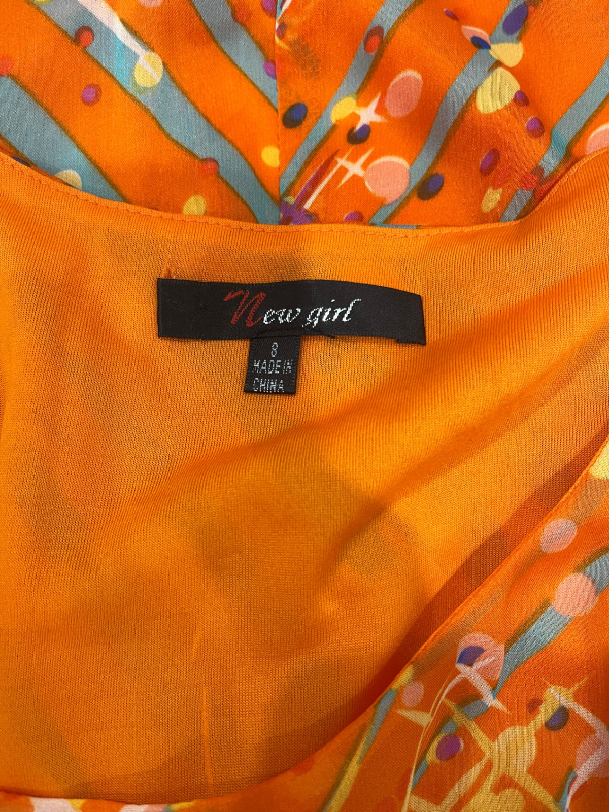 New Girl Orange Summer Dress – Size 8
