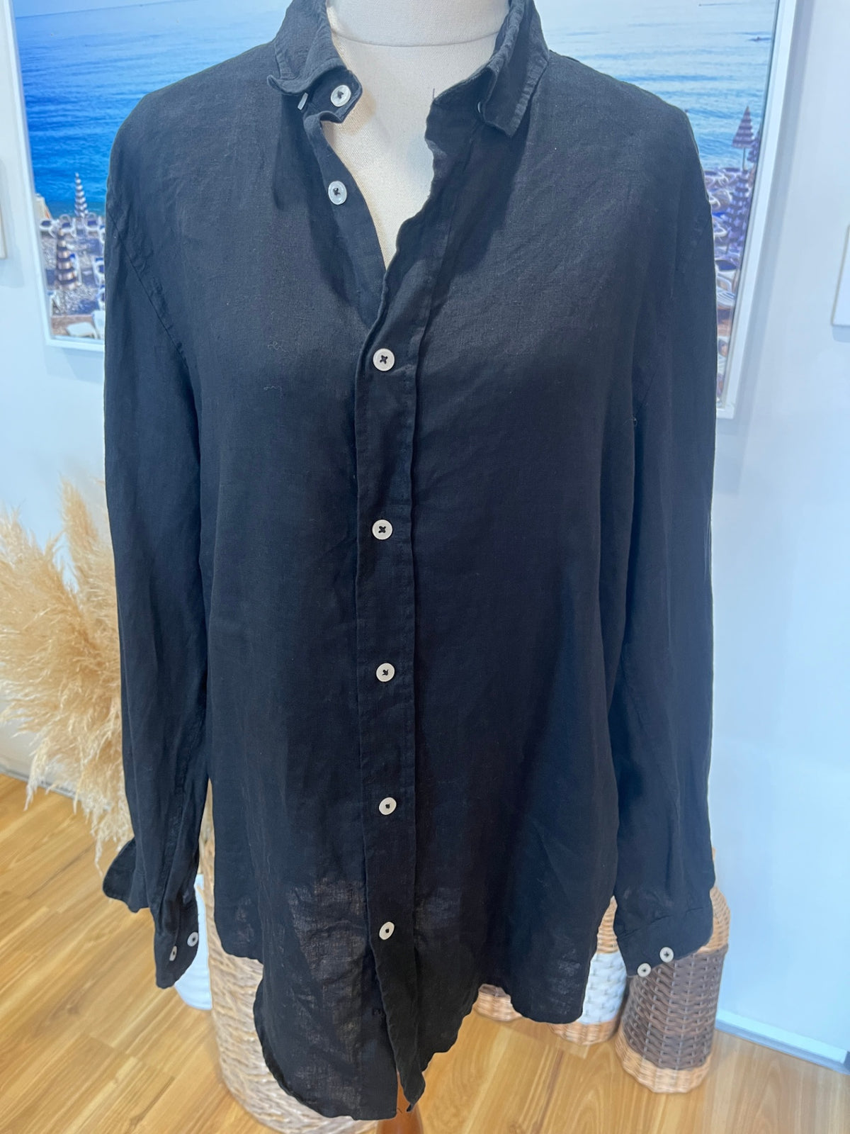 GASOLINE Black Long Sleeve Shirt – Small