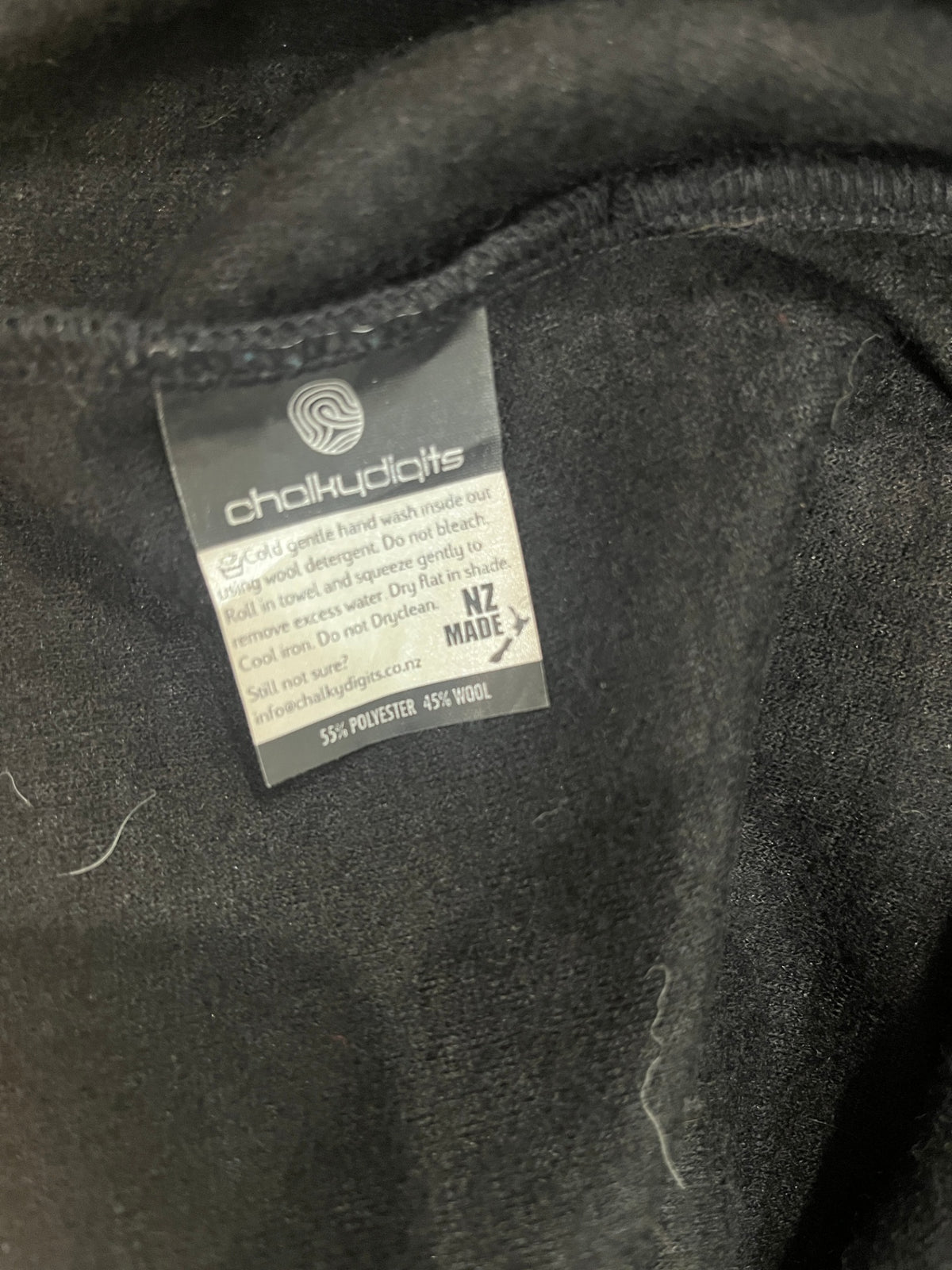 NZ Made Chalky Digits Black Halter Top – Size 8