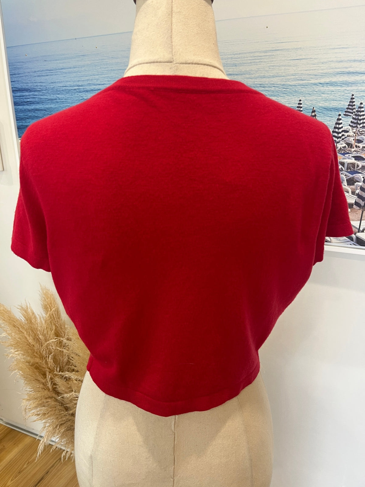 Hot Options Red Bolero | Statement Flower Embellishment