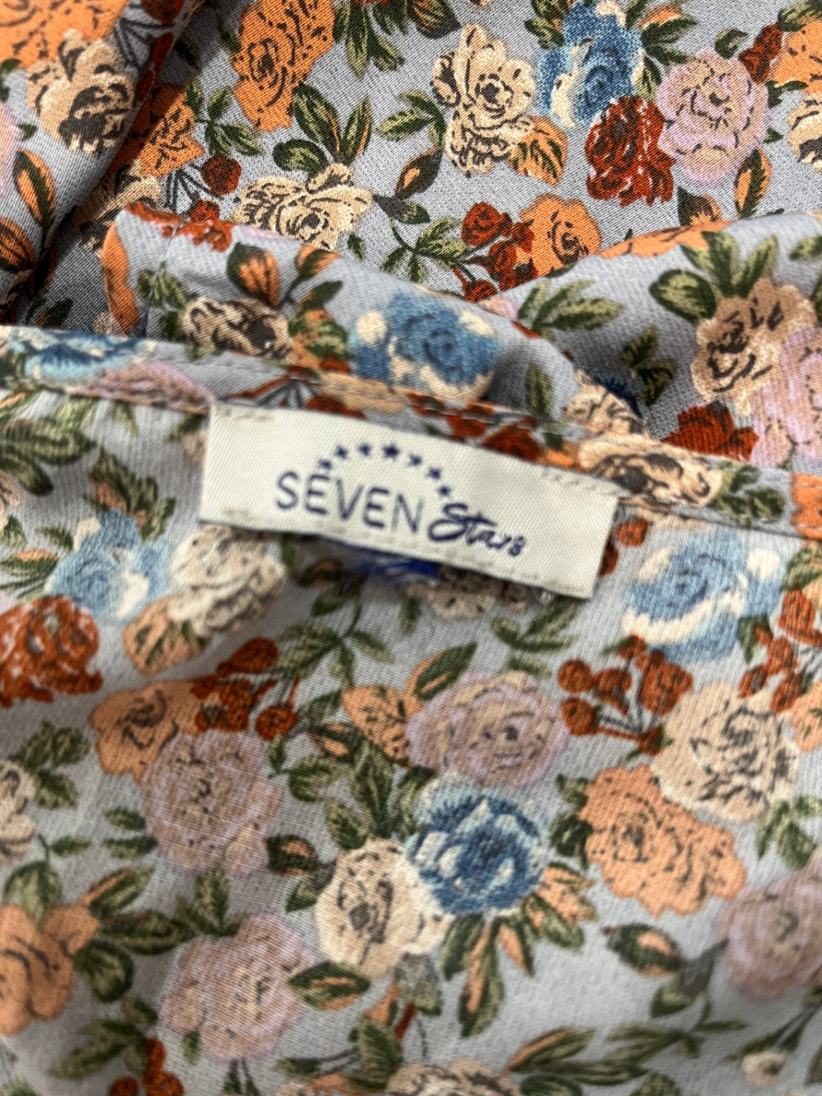 Seven Stars Floaty Light Blue Floral Top XXL 