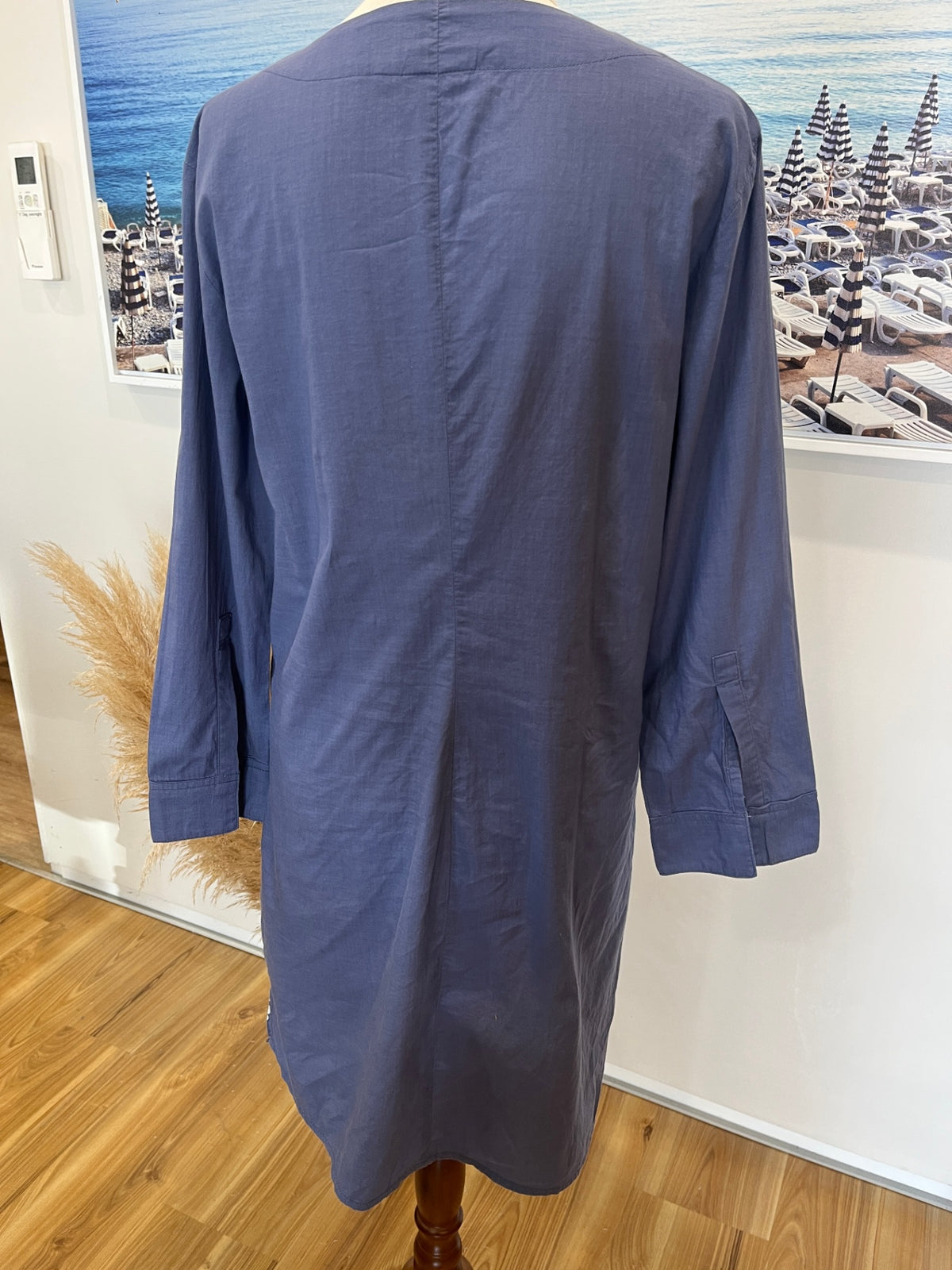 Roxy Blue & White Shirt Dress Size S – Long Sleeve