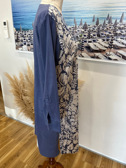 Roxy Blue & White Shirt Dress Size S – Long Sleeve