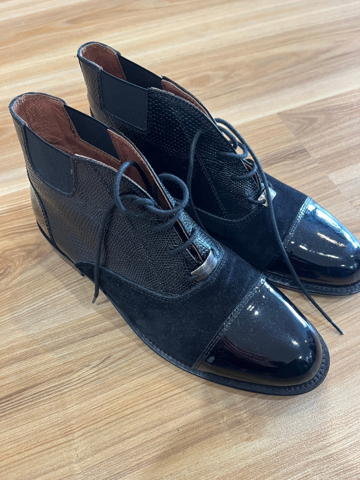 Russell & Bromley Classic Black Leather Boots – Size 38.5