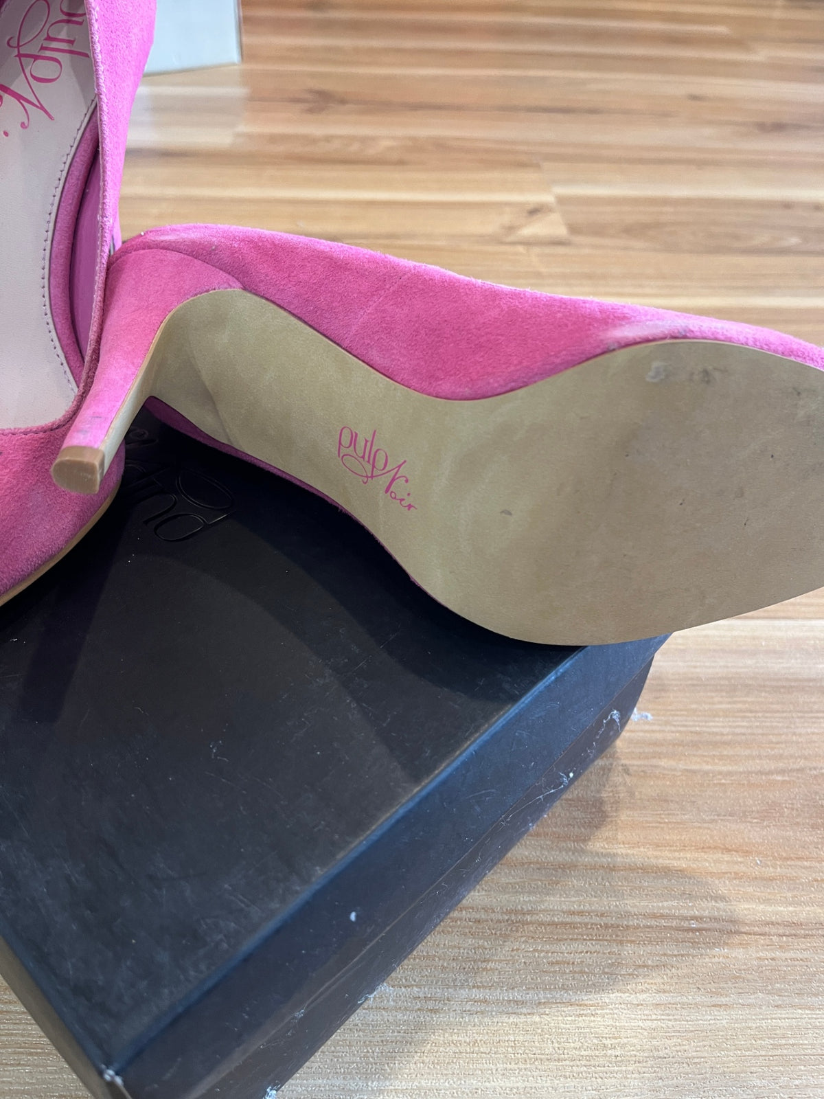 Pulp Noir Cherry Blossom Pink Faux Suede Shoes – EU 40