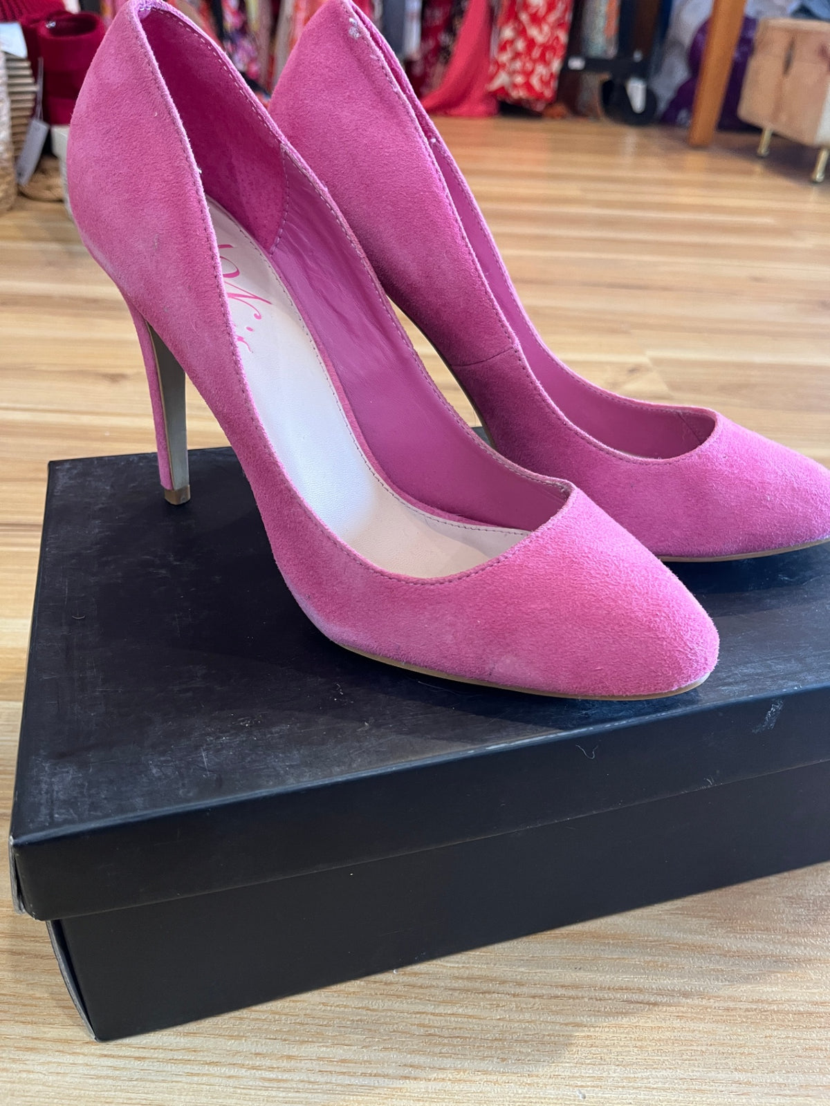 Pulp Noir Cherry Blossom Pink Faux Suede Shoes – EU 40