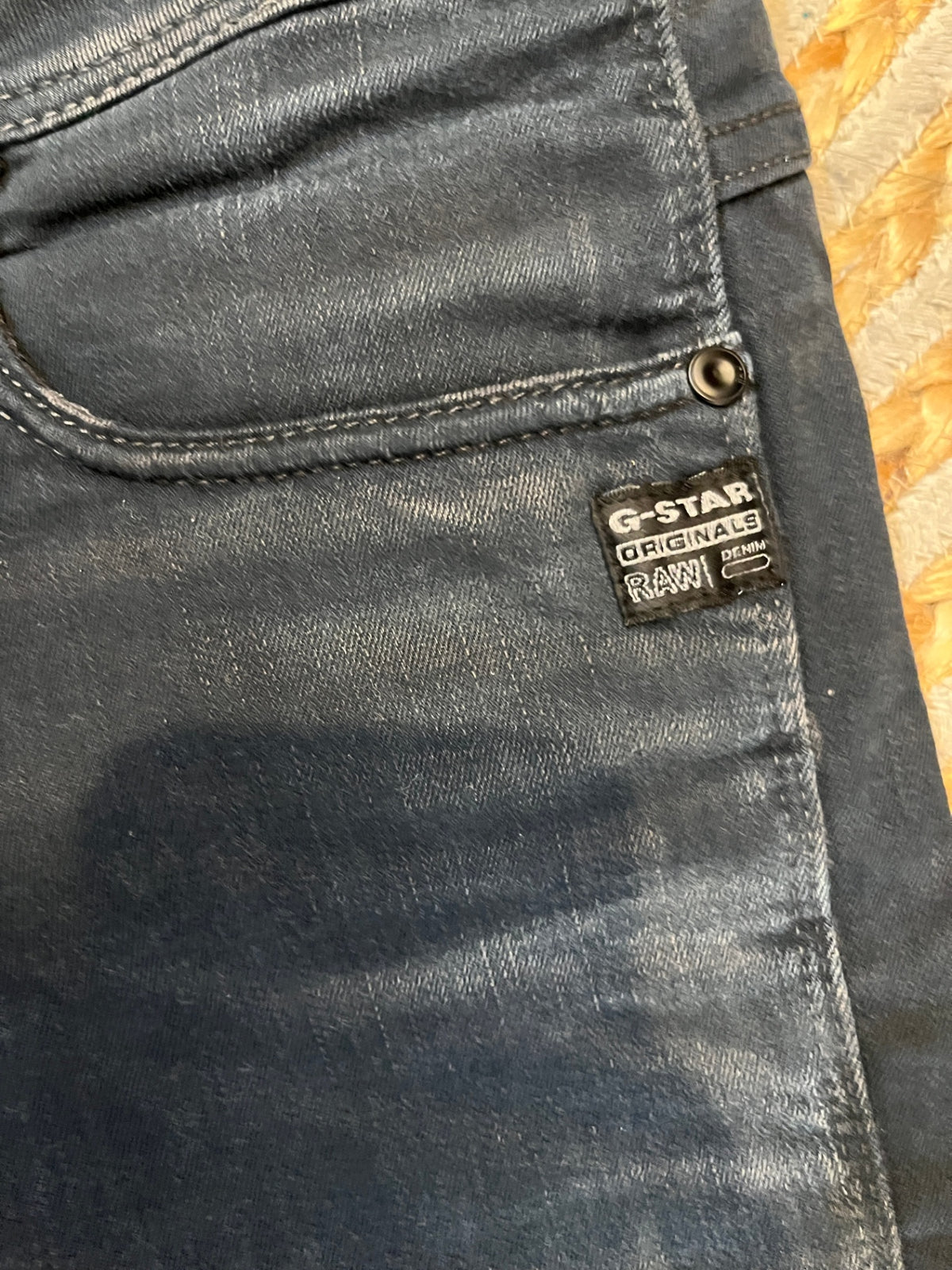 G-Star Raw Originals Slim Fit Jeans – Blue-Grey Denim, W27