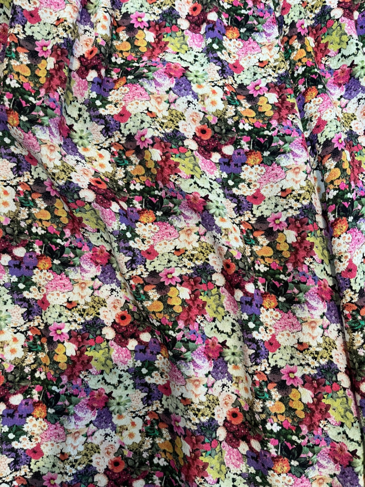 Sara Floral Tapered Pants – Small Print, Side Pockets | Size 20