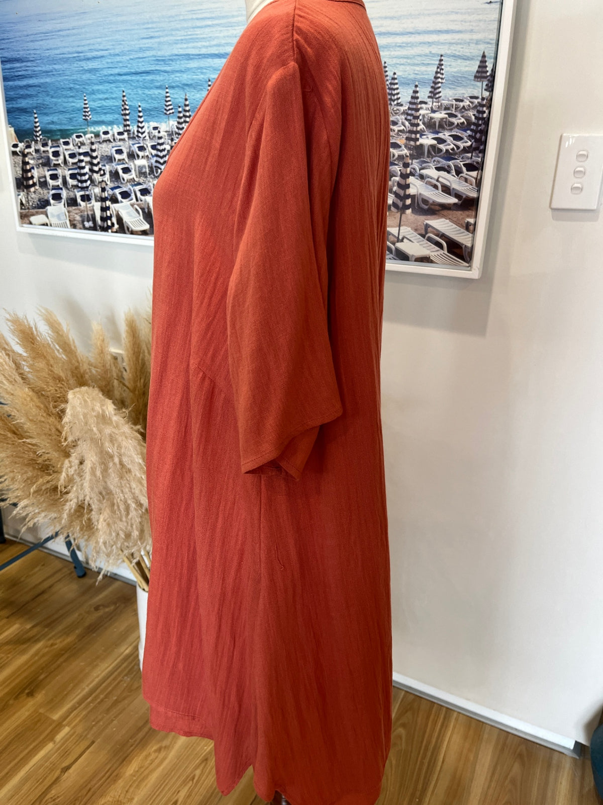 Taking Shape Rust Double-Layer Tunic Top – Size 14