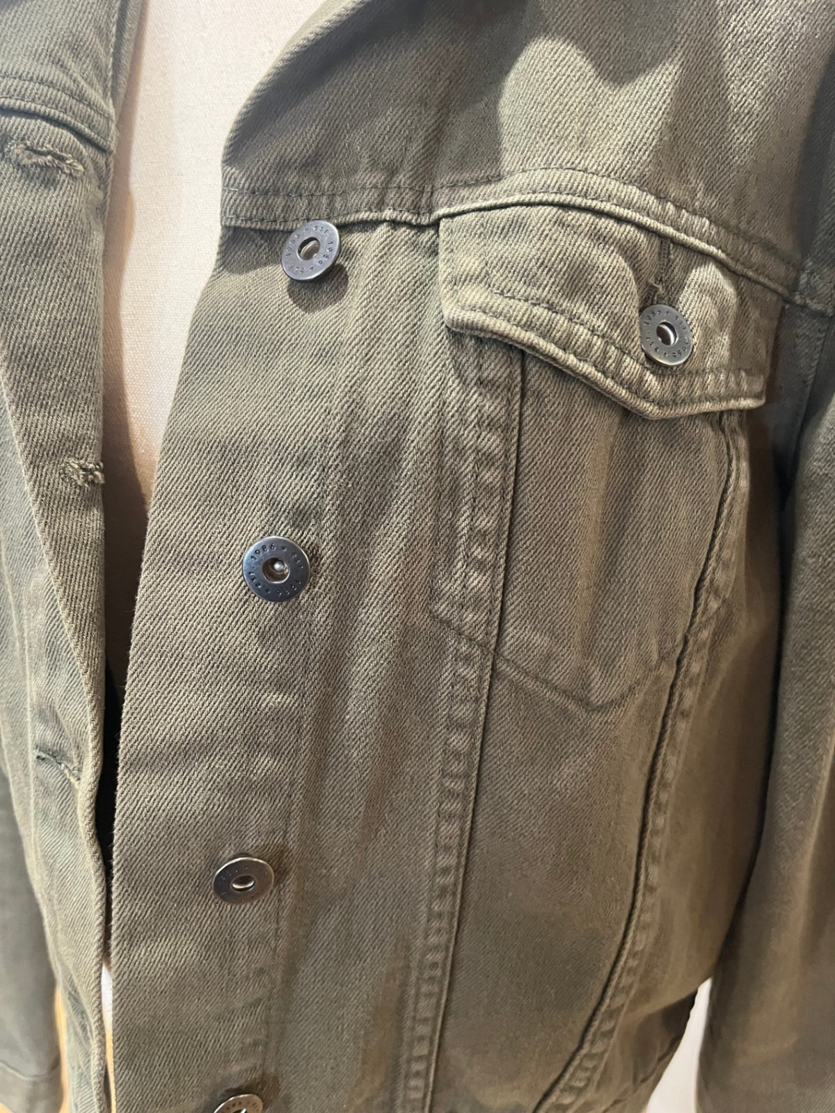 Max Dark Green Denim Jacket - Size 12