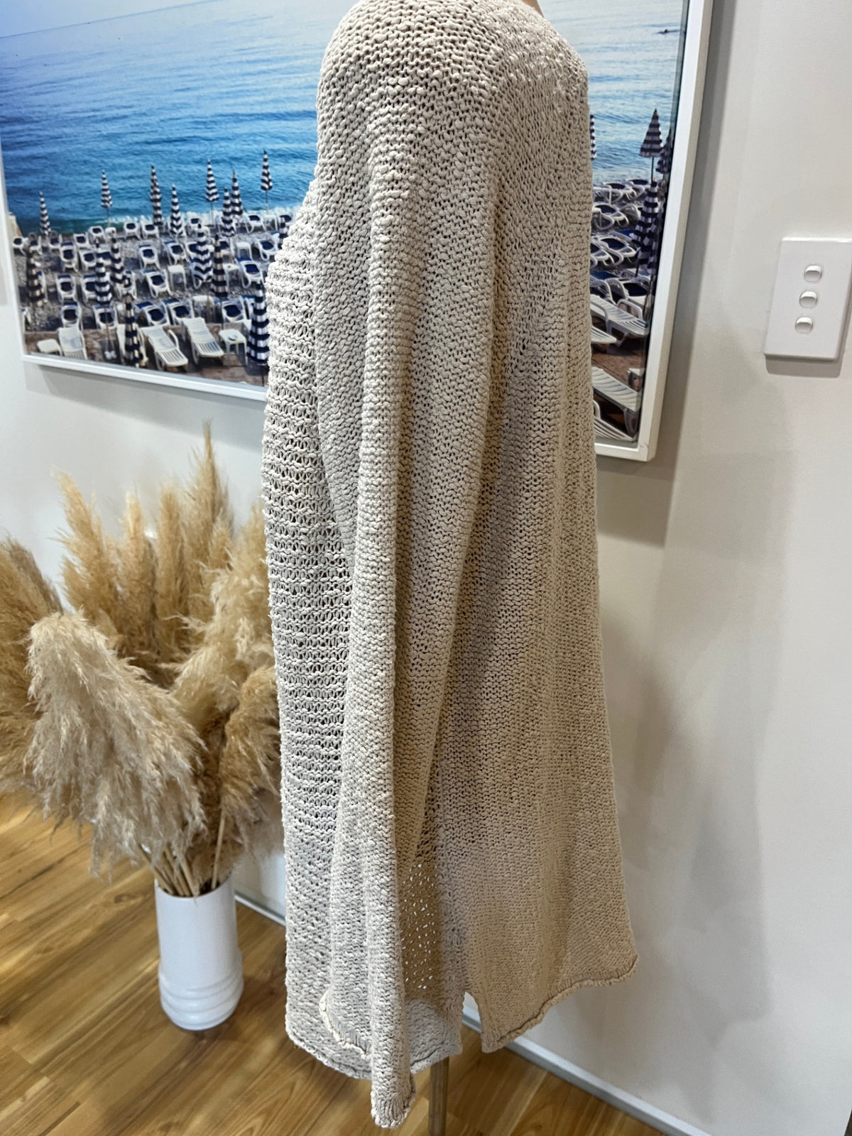 S.Oliver Round Neck Knit Cream Long-sleeve Jersey - Medium